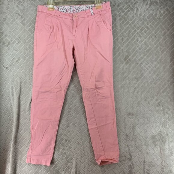 Honey Pants - Honey Womans 30 Chino Pants Pink Ankle Tapered Leg Low Rise Stretch Barbiecore